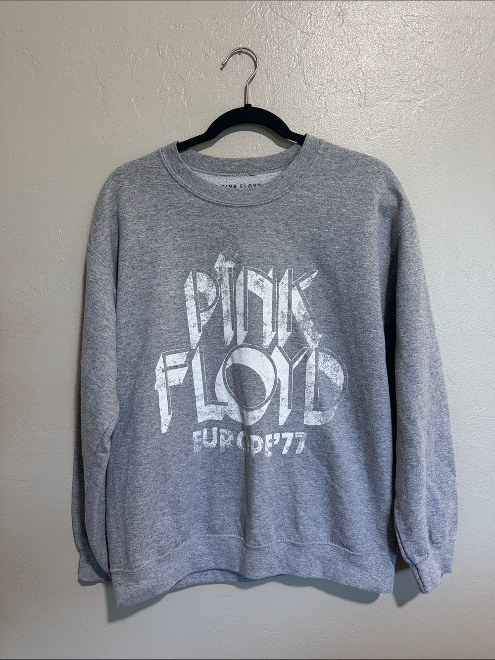 Pink Floyd Grey Distressed Logo Sweatshirt